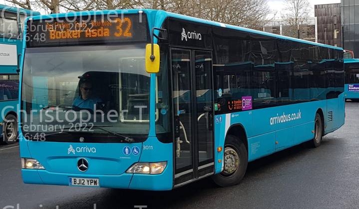 Image of Arriva Beds & Bucks vehicle 3011. Taken by Katherine T at 12:46:48 on 2022.02.14