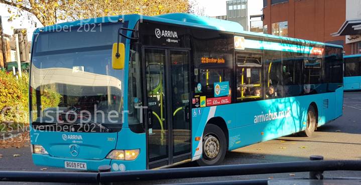 Image of Arriva Beds & Bucks vehicle 3027. Taken by Katherine T at 13:34:07 on 2021.11.25