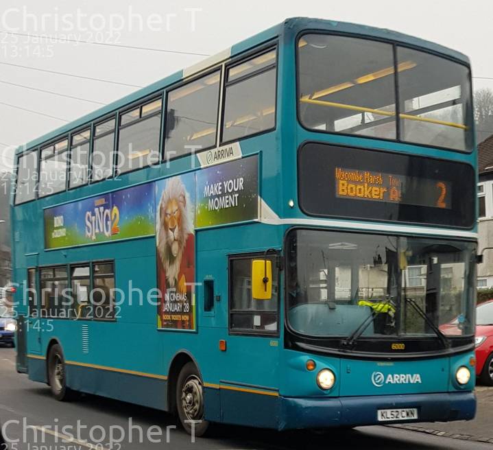 Image of Arriva Beds & Bucks vehicle 6000. Taken by Katherine T at 13:14:05 on 2022.01.25