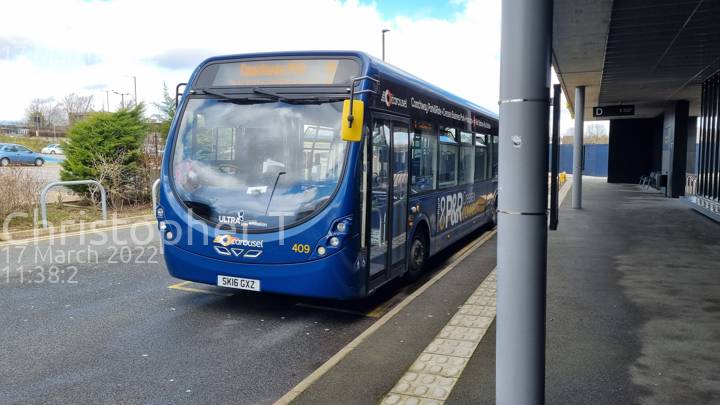 Image of Carousel Buses vehicle 409. Taken by Katherine T at 11:38:02 on 2022.03.17