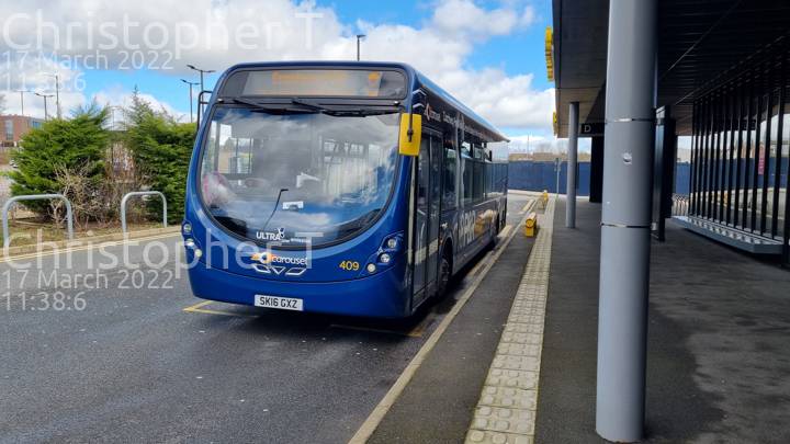 Image of Carousel Buses vehicle 409. Taken by Katherine T at 11:38:06 on 2022.03.17