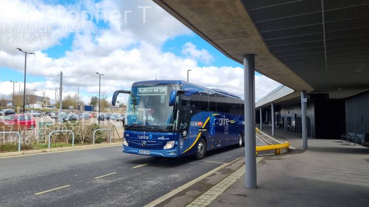 Image of Oxford Bus Company vehicle 34. Taken by Katherine T at 11:46:19 on 2022.03.17