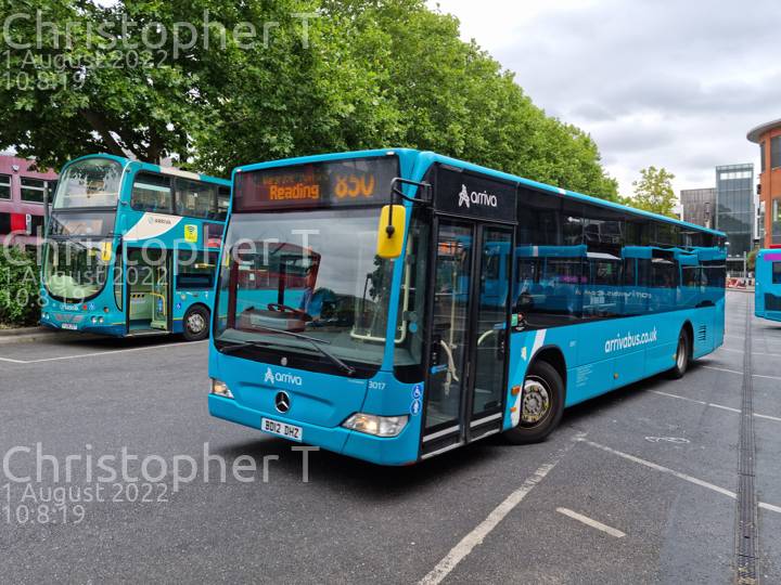 Image of Arriva Beds & Bucks vehicle 3017. Taken by Katherine T at 10:08:19 on 2022.08.01