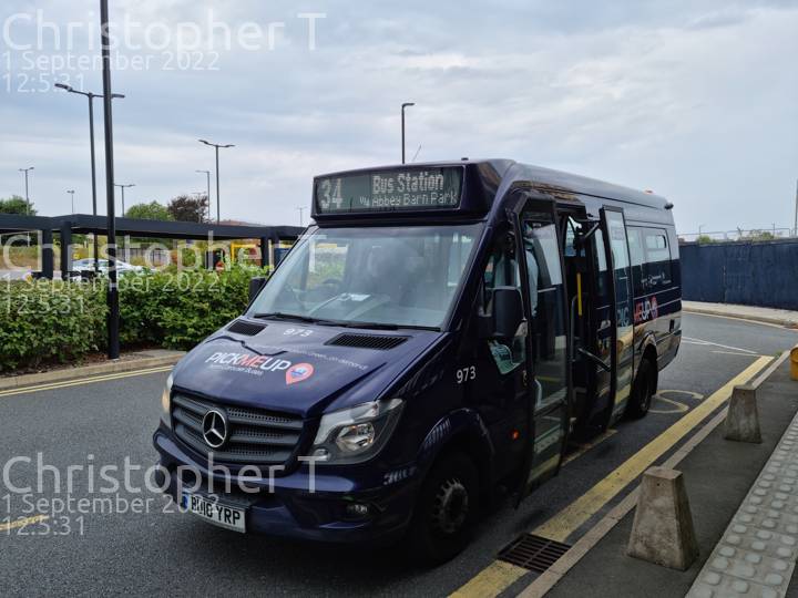 Image of Carousel Buses vehicle 973. Taken by Katherine T at 12:05:31 on 2022.09.01