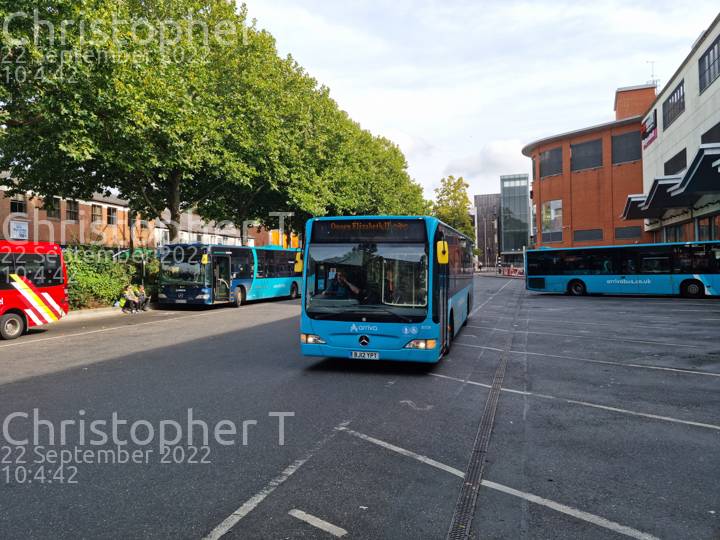 Image of Arriva Beds & Bucks vehicle 3008. Taken by Katherine T at 10:04:42 on 2022.09.22