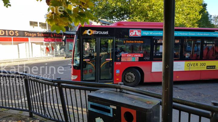 Image of Carousel Buses vehicle 856. Taken by Katherine T at 09:27:55 on 2021.10.21