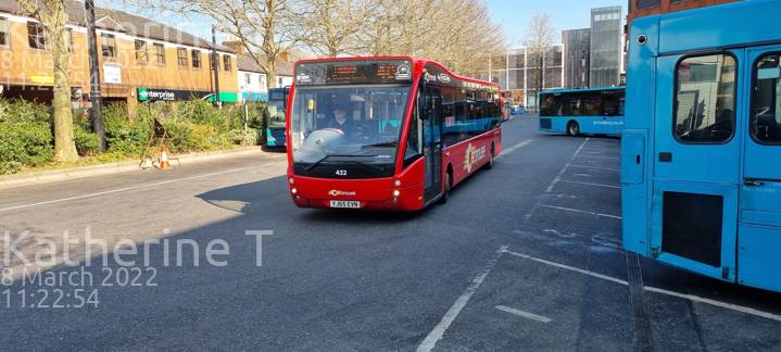 Image of Carousel Buses vehicle 432. Taken by Katherine T at 11:22:54 on 2022.03.08