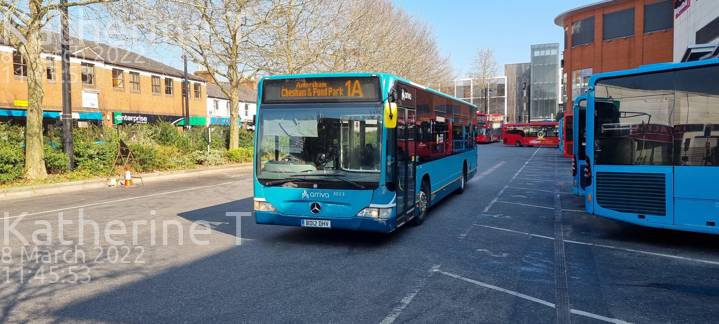Image of Arriva Beds & Bucks vehicle 3023. Taken by Katherine T at 11:45:53 on 2022.03.08