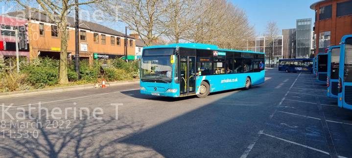 Image of Arriva Beds & Bucks vehicle 3918. Taken by Katherine T at 11:53:00 on 2022.03.08
