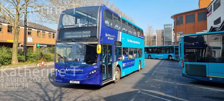 Image of Arriva Beds & Bucks vehicle 5465. Taken by Katherine T at 12:30:34 on 2022.03.08