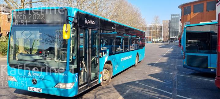 Image of Arriva Beds & Bucks vehicle 3017. Taken by Katherine T at 12:48:51 on 2022.03.08