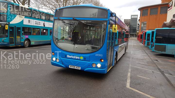 Image of First Berkshire & The Thames Valley vehicle 69393. Taken by Katherine T at 11:26:00 on 2022.02.14