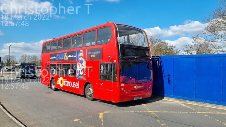 Image of Carousel Buses vehicle 218. Taken by Katherine T at 12:57:48 on 2022.03.18