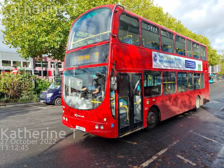 Image of Carousel Buses vehicle 941. Taken by Katherine T at 13:12:45 on 2022.10.27