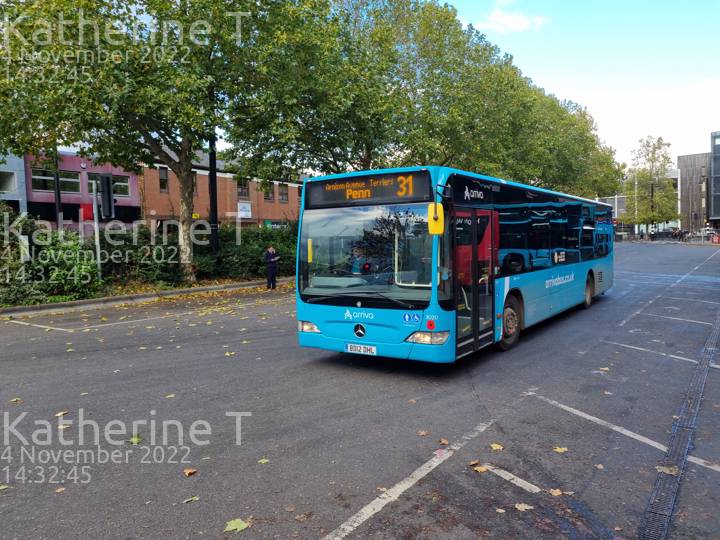Image of Arriva Beds & Bucks vehicle 3020. Taken by Katherine T at 14:32:45 on 2022.11.04