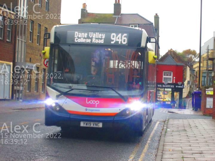 Image of Stagecoach South East vehicle 26233. Taken by Alex C at 16:39:12 on 2022.11.15