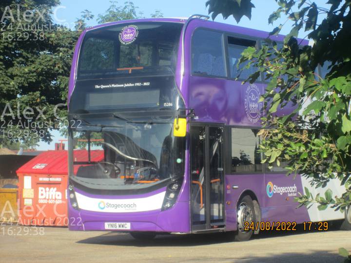 Image of Stagecoach South East vehicle 15286. Taken by Alex C at 16:29:38 on 2022.08.24
