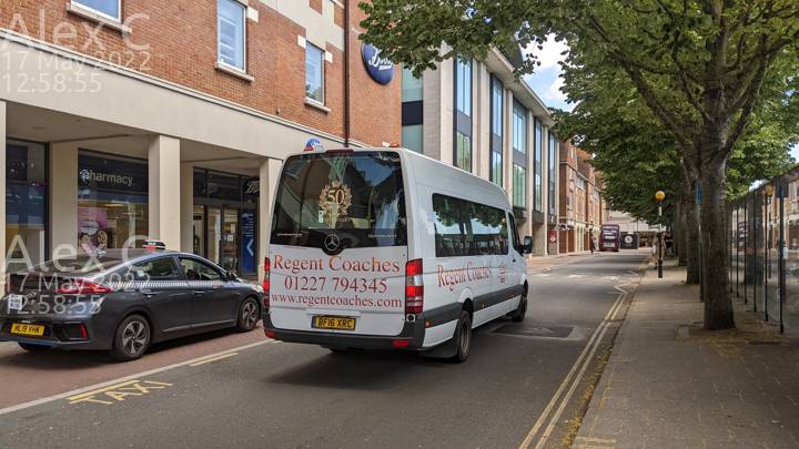 Image of Regent Coaches vehicle BF16XRC. Taken by Alex C at 12:58:55 on 2022.05.17