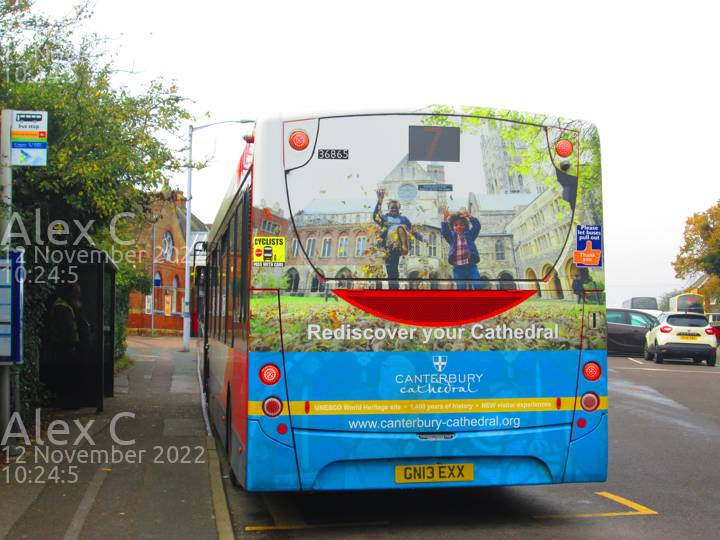 Image of Stagecoach South East vehicle 36865. Taken by Alex C at 10:24:05 on 2022.11.12