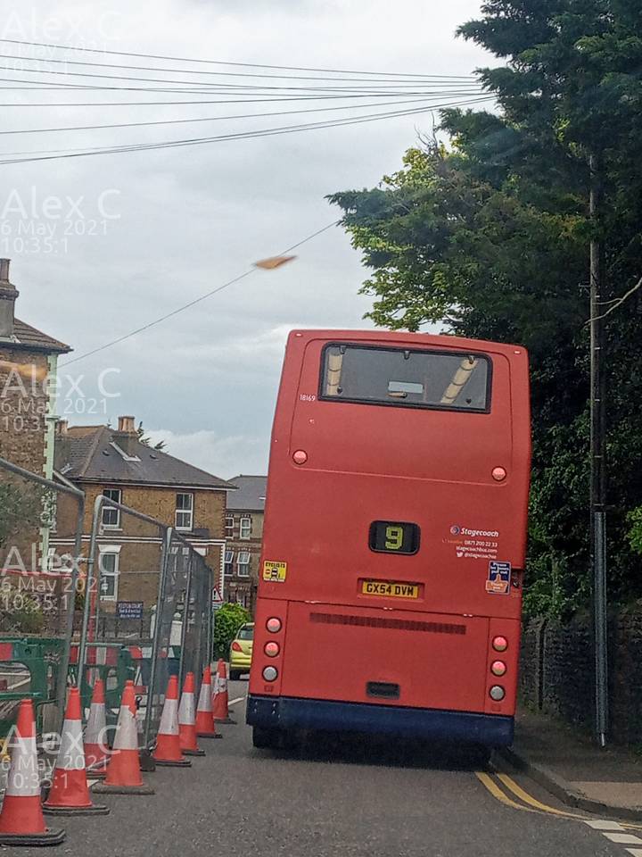 Image of Stagecoach South East vehicle 18169. Taken by Alex C at 10:35:01 on 2021.05.06