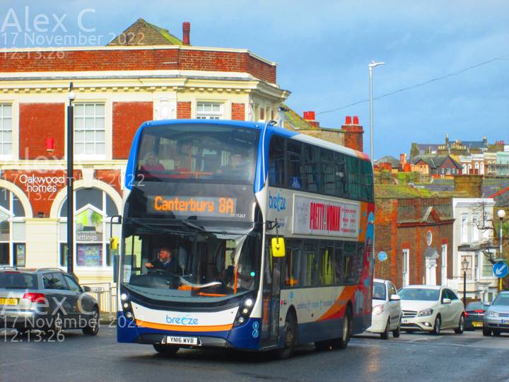 Image of Stagecoach South East vehicle 15263. Taken by Alex C at 12:13:26 on 2022.11.17