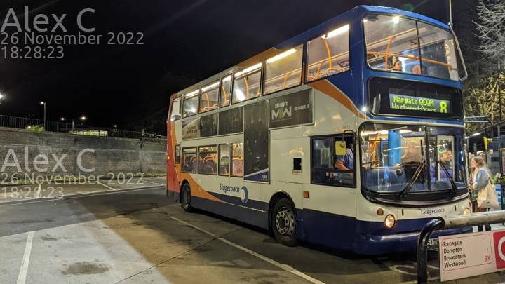Image of Stagecoach South East vehicle 18173. Taken by Alex C at 18:28:23 on 2022.11.26