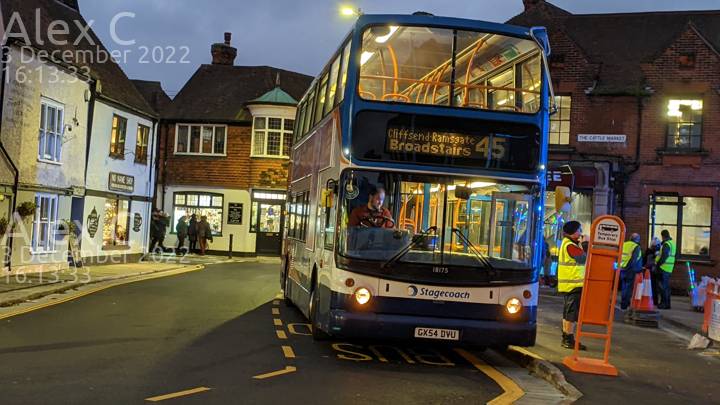 Image of Stagecoach South East vehicle 18175. Taken by Alex C at 16:13:33 on 2022.12.03