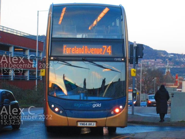 Image of Stagecoach South East vehicle 15182. Taken by Alex C at 15:32:51 on 2022.12.10