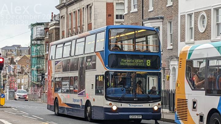 Image of Stagecoach South East vehicle 18172. Taken by Alex C at 12:38:39 on 2022.12.05