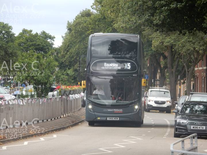 Image of National Express West Midlands vehicle 6816. Taken by Alex C at 11:20:01 on 2022.08.03