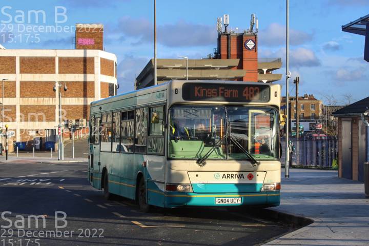 Image of Arriva Kent Thameside vehicle 1608. Taken by Sam B at 15:17:05 on 2022.12.29