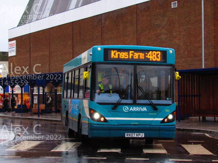Image of Arriva Kent Thameside vehicle 1563. Taken by Alex C at 14:55:59 on 2022.12.31