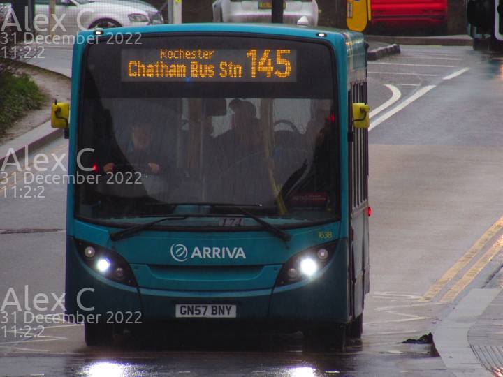 Image of Arriva Kent and Surrey vehicle 1638. Taken by Alex C at 11:02:02 on 2022.12.31