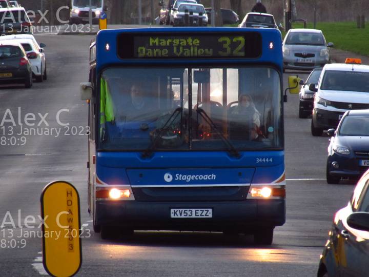 Image of Stagecoach South East vehicle 34444. Taken by Alex C at 08:00:09 on 2023.01.13