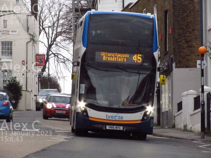 Image of Stagecoach South East vehicle 15267. Taken by Alex C at 15:06:43 on 2023.01.11