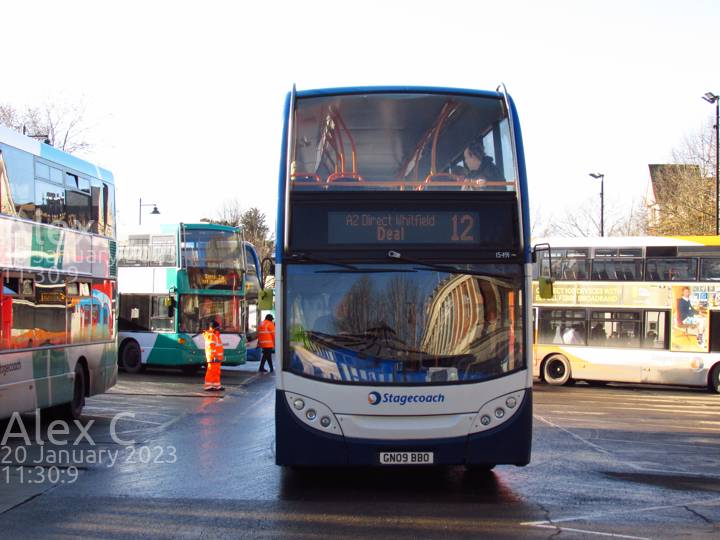 Image of Stagecoach South East vehicle 15491. Taken by Alex C at 11:30:09 on 2023.01.20