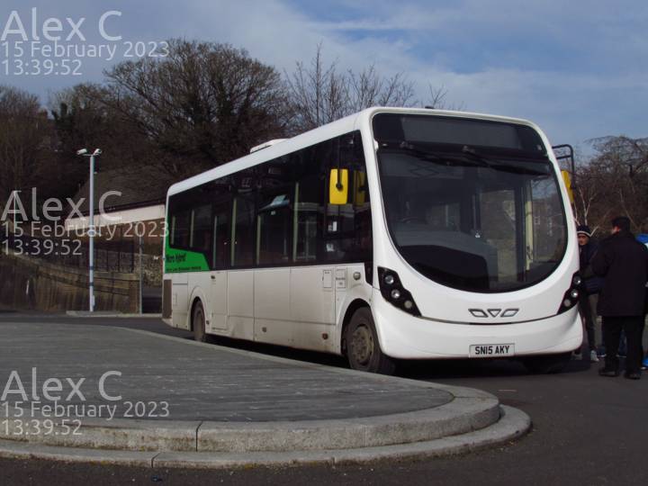 Image of Regent Coaches vehicle AKY. Taken by Alex C at 13:39:52 on 2023.02.15