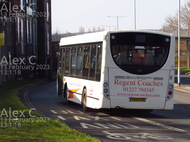 Image of Regent Coaches vehicle FNE. Taken by Alex C at 13:01:18 on 2023.02.13