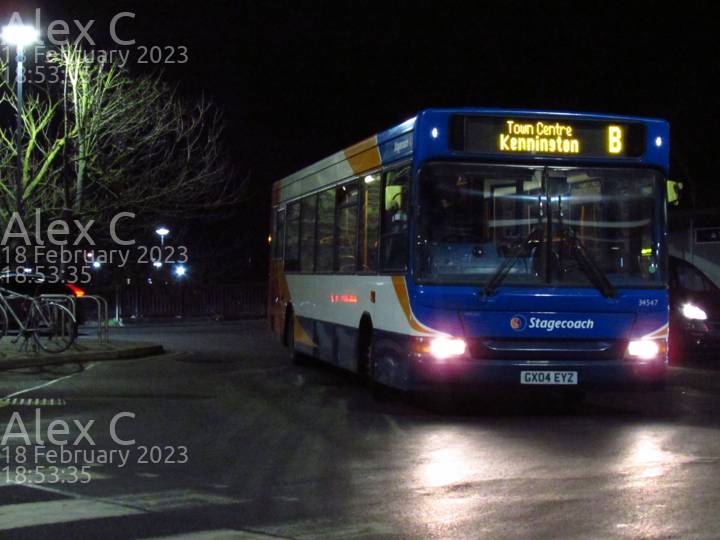 Image of Stagecoach South East vehicle 34547. Taken by Alex C at 18:53:35 on 2023.02.18
