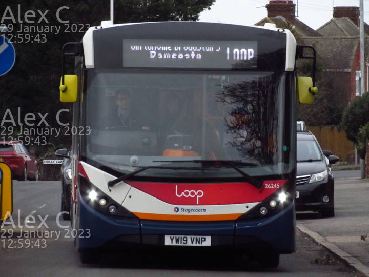Image of Stagecoach South East vehicle 26245. Taken by Alex C at 12:59:43 on 2023.01.29