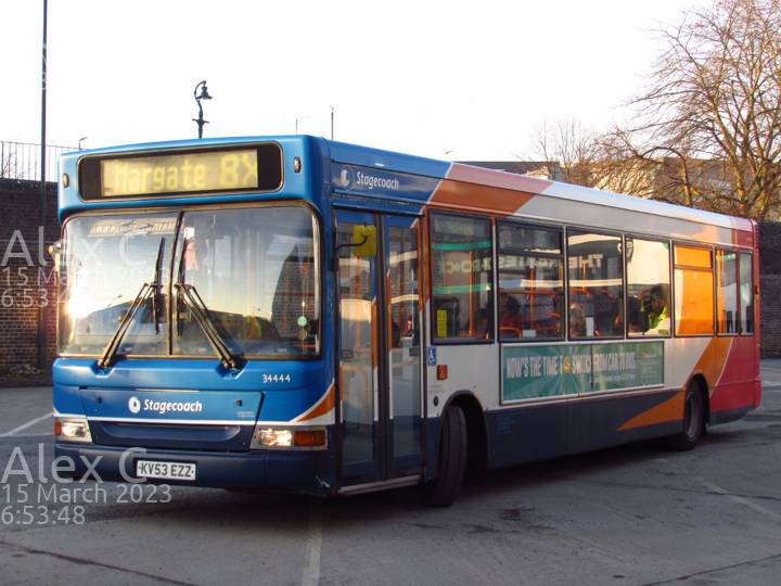 Image of Stagecoach South East vehicle 34444. Taken by Alex C at 06:53:48 on 2023.03.15