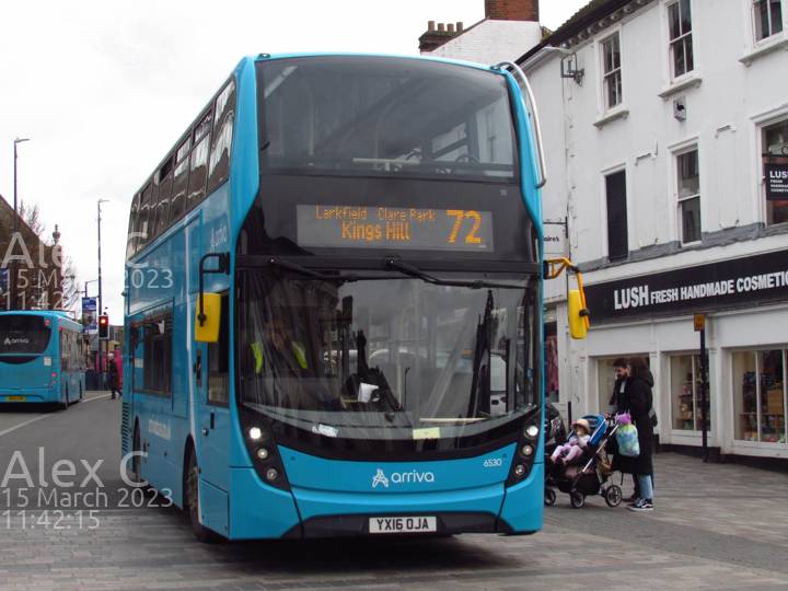 Image of Arriva Kent and Surrey vehicle 6530. Taken by Alex C at 11:42:15 on 2023.03.15