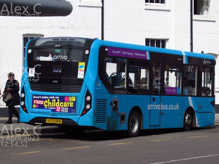Image of Arriva Kent and Surrey vehicle 4132. Taken by Alex C at 12:54:52 on 2023.04.05