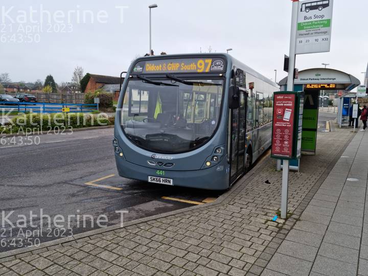 Image of Thames Travel vehicle 441. Taken by Katherine T at 06:43:50 on 2023.04.21