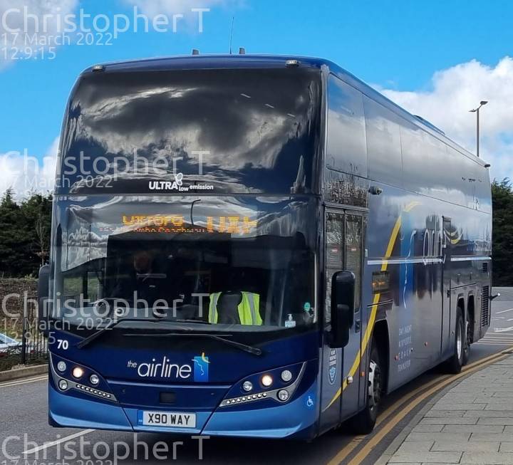 Image of Oxford Bus Company vehicle 70. Taken by Katherine T at 12:09:15 on 2022.03.17