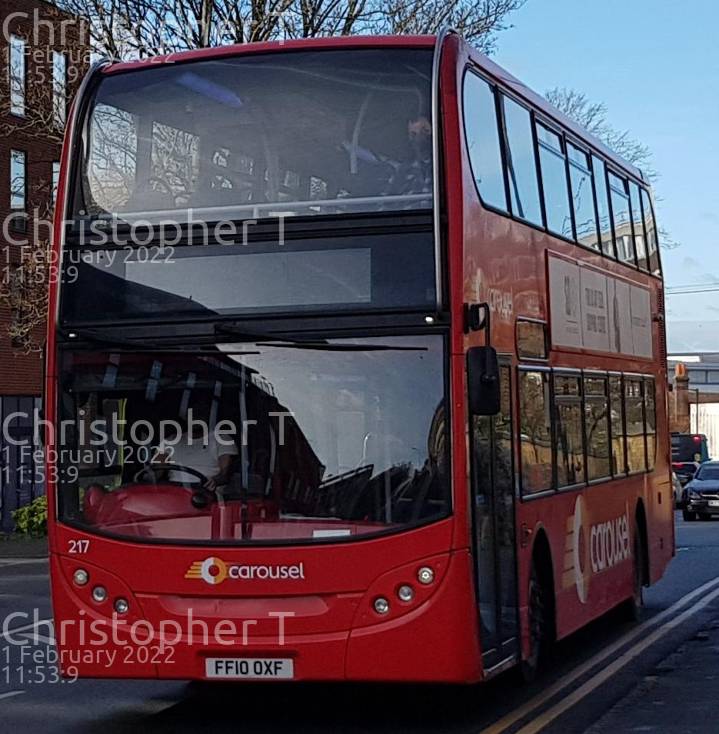 Image of Carousel Buses vehicle 217. Taken by Katherine T at 11:53:09 on 2022.02.01
