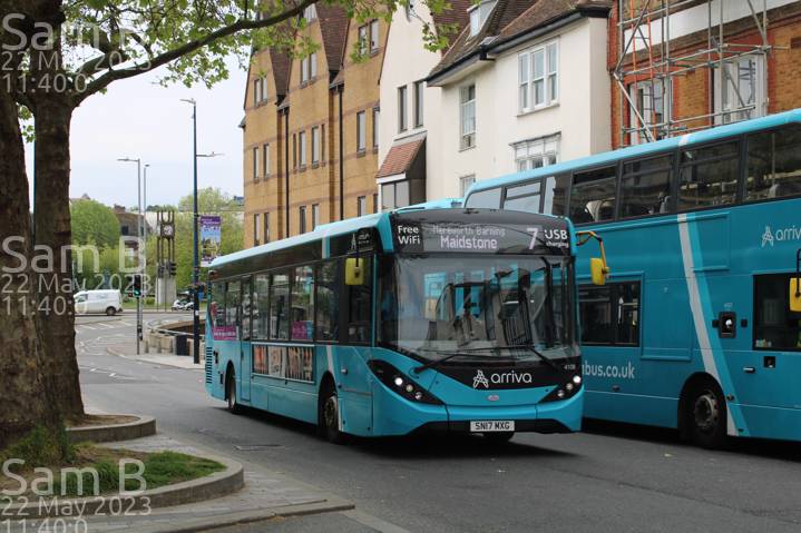 Image of Arriva Kent and Surrey vehicle 4108. Taken by Sam B at 11:40:00 on 2023.05.22