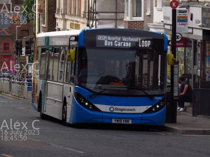 Image of Stagecoach South East vehicle 26240. Taken by Alex C at 18:45:50 on 2023.07.16