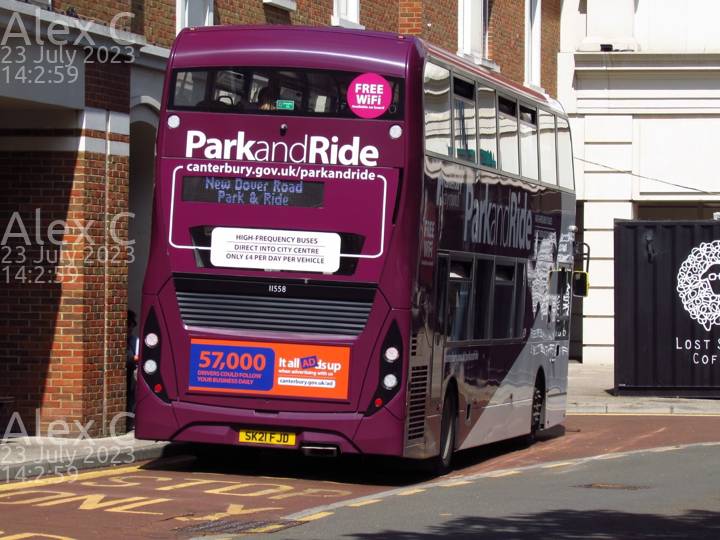 Image of Stagecoach South East vehicle 11558. Taken by Alex C at 14:02:59 on 2023.07.23