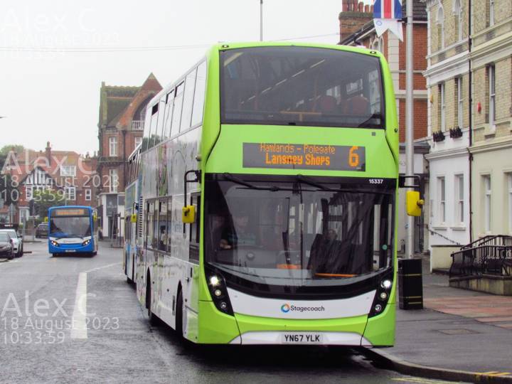 Image of Stagecoach South East vehicle 15337. Taken by Alex C at 10:33:59 on 2023.08.18